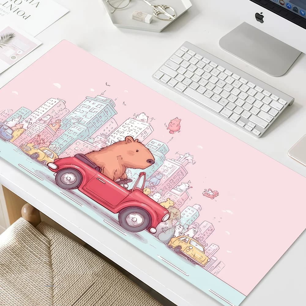Mouse Pad Non-slip Cartoon Lockedge Capybara Office Cute Student Gaming Thickened Large Writing Cushion MousePad