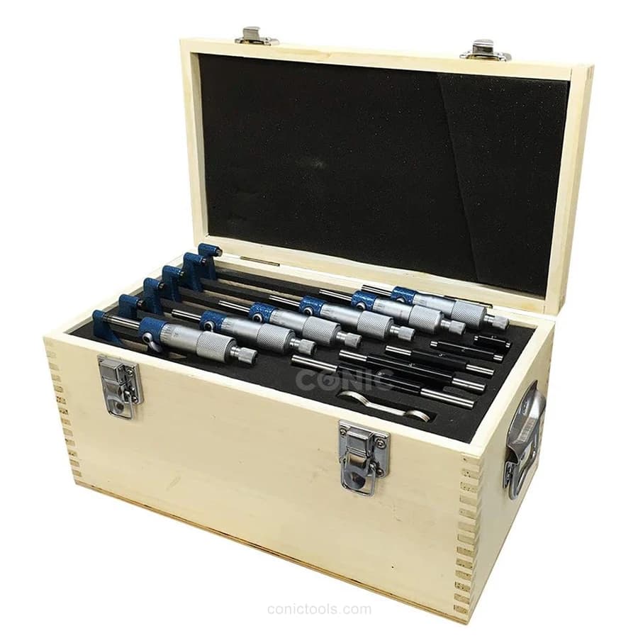 0-6inch Outside Micrometer 6pc 0.0001" Graduations Thimble Ratchet Machinist Tool Carbide Tip Outside Micrometer Set-HDF