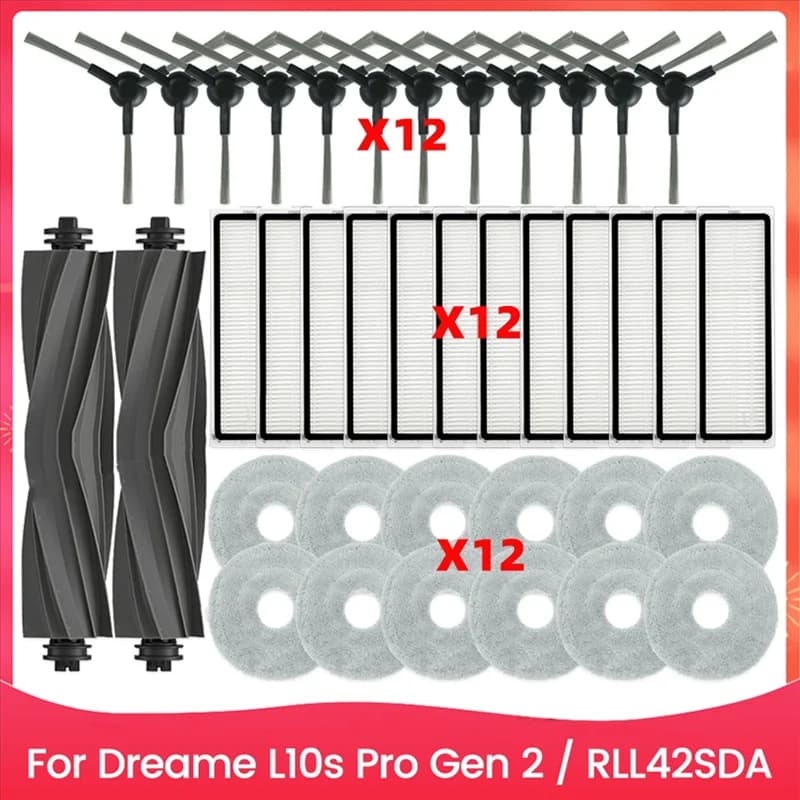 A21F-Per Dreame L10s Pro Gen 2/RLL42SDA Pezzi di ricambio Rullo principale Spazzola laterale Filtro Hepa Mop Panno Sacchetto per la polvere Accessori