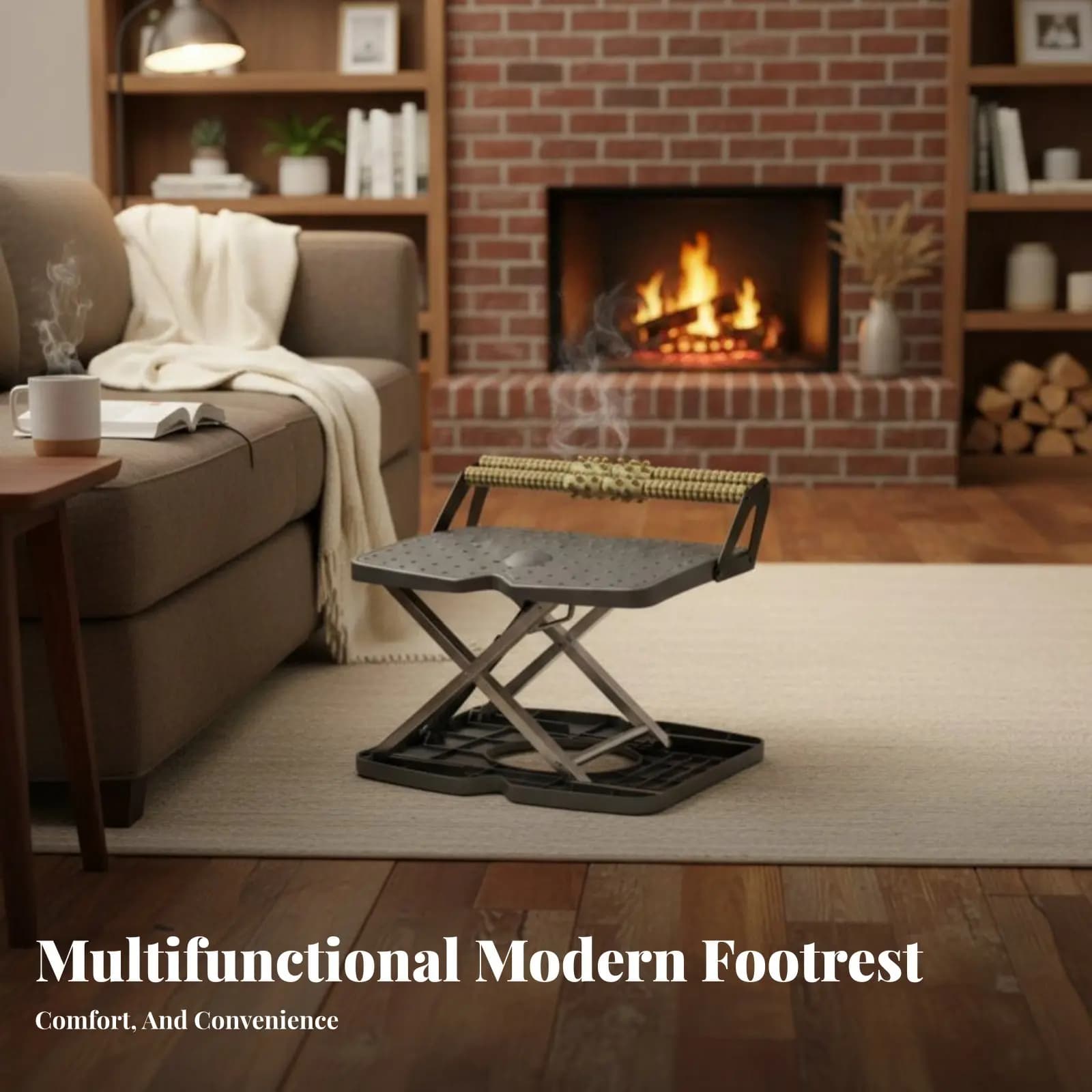 Poggiapiedi Imbottito Regolabile con Superficie Antiscivolo, Supporto per Gambe Multiuso con Texture Massaggiante per Studenti e Giocatori di Esports
