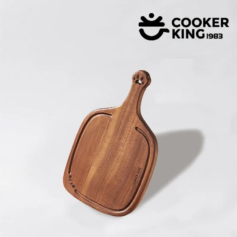COOKER KING 2 dimensioni Zampa di gatto Tavola per alimenti complementare Tavola per verdure in ebano con manico Tagliere portatile per uso in campeggio