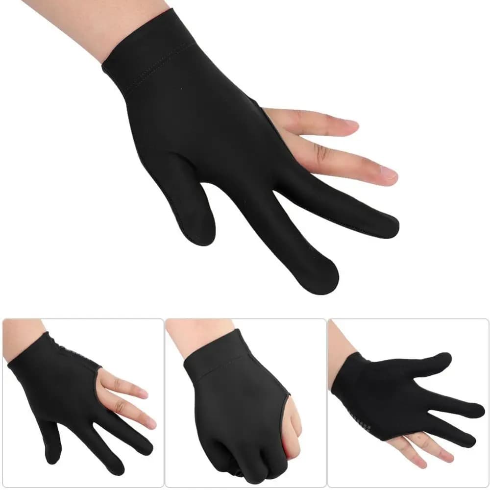 Accessori per biliardo Guanti da biliardo per mano sinistra Guanti da biliardo a dita aperte in nylon Guanti antiscivolo per biliardo