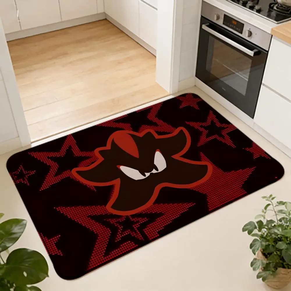 Tappetino da pavimento ANIME S-Sonic the Hedgehog, tappetino assorbente, tappeto antiscivolo per l'ingresso, per bagni, toilette e servizi igienici