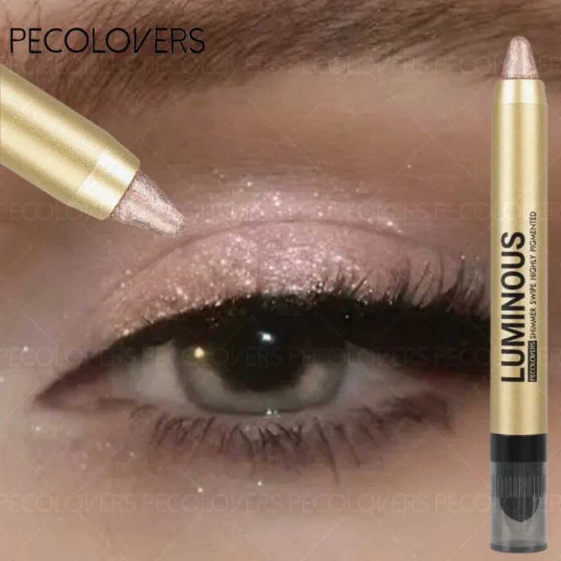 Pearlescent Eyeshadow Pencil, Highlighter Eyeshadow Pencil Shimmer Glitter, Eyeshadow Stick Lazy Eyeshadow Makeup