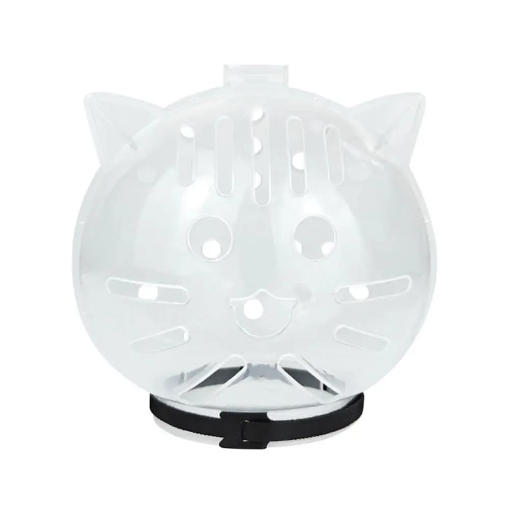 Muso per gatti trasparente e traspirante, anti-morso, antigraffio, maschera per gatti, casco, accessori per toelettatura gatti, anti-lambereggiamento