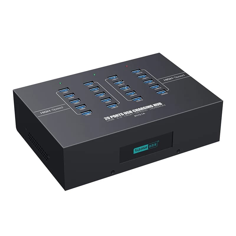 NEW 20 Port USB 3.0 High Speed Hub with 40A Power Adapter for Multiple Devices Charging