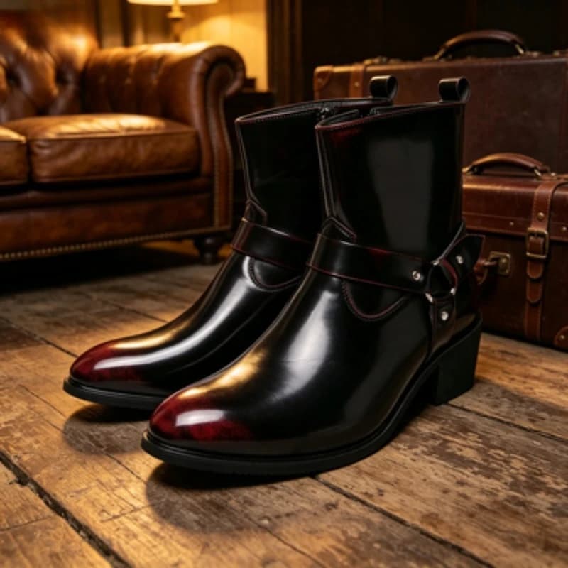 New Chelsea Boots Men Shoes PU Brown Fashion Versatile Business Casual British Style Street Party Wear Classic Ankle Boots