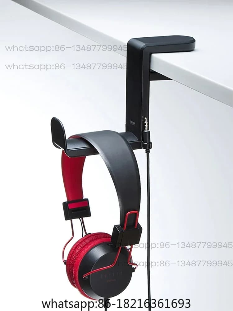 Swivel headphone stand, tableside headphone hook, headset hanger
