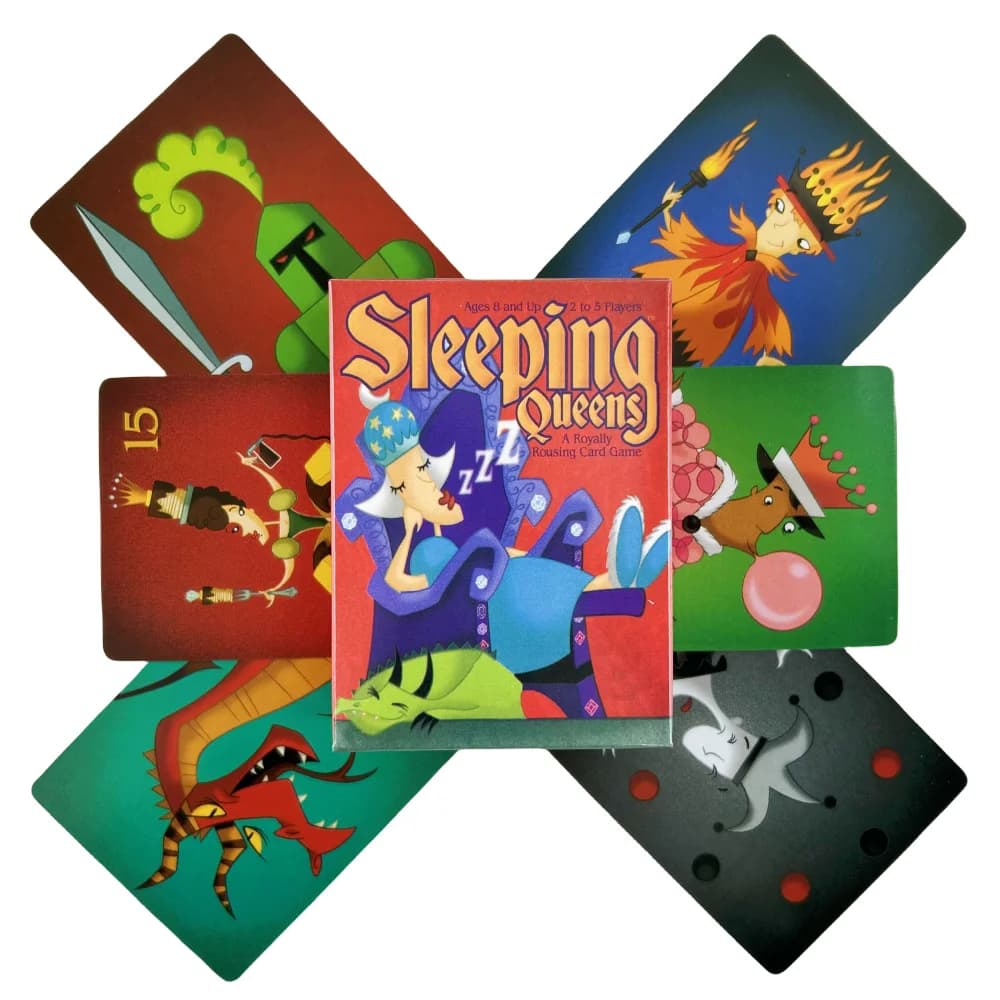 Gioco da tavolo Full English Sleeping Queens Gioco di carte Regalo per la famiglia Sveglia la regina Gioco di strategia Divertente gioco di carte per bambini