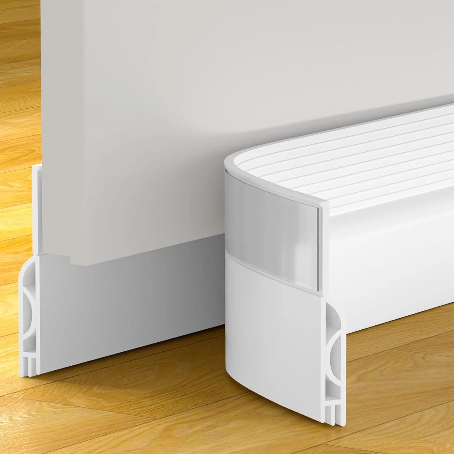 1 Pezzo Guarnizione Isolante per Porta da 1m/39.37 pollici, Striscia Sigillante Insonorizzante per Fessure Sottoporta, Isolamento Termico e Acustico