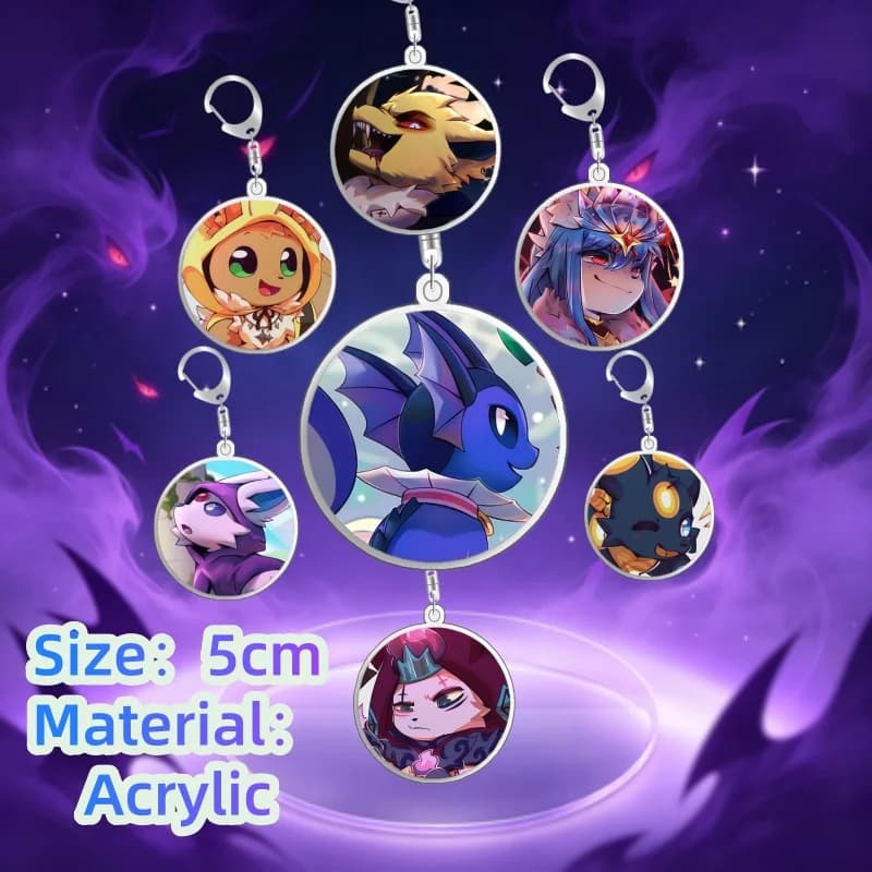 Keychain For Pokemon Jolteon Leafeon Leafeon Acrylic Homemade Cartoon Anime Backpack Pendant Decoration Collection Fans Gift 5cm