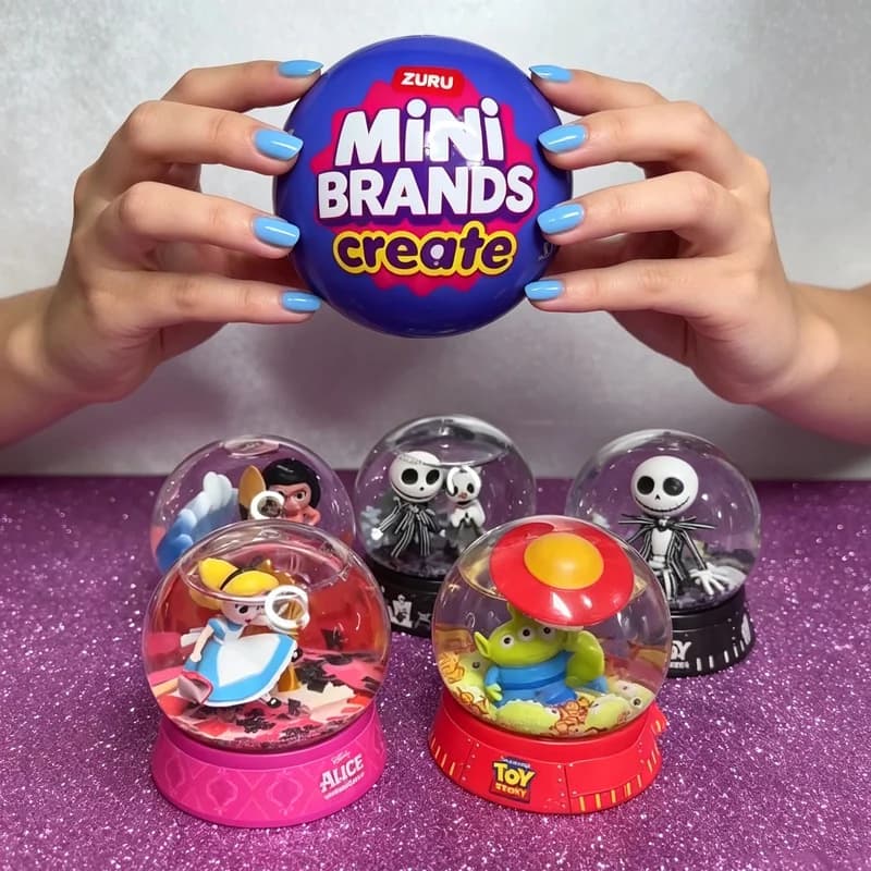 ZURU Frozen Crystal Ball Blind Box Mini Brands Create Surprise Ball Ornament Maker Handmade Anime Toy Collectibles Birthday Gift
