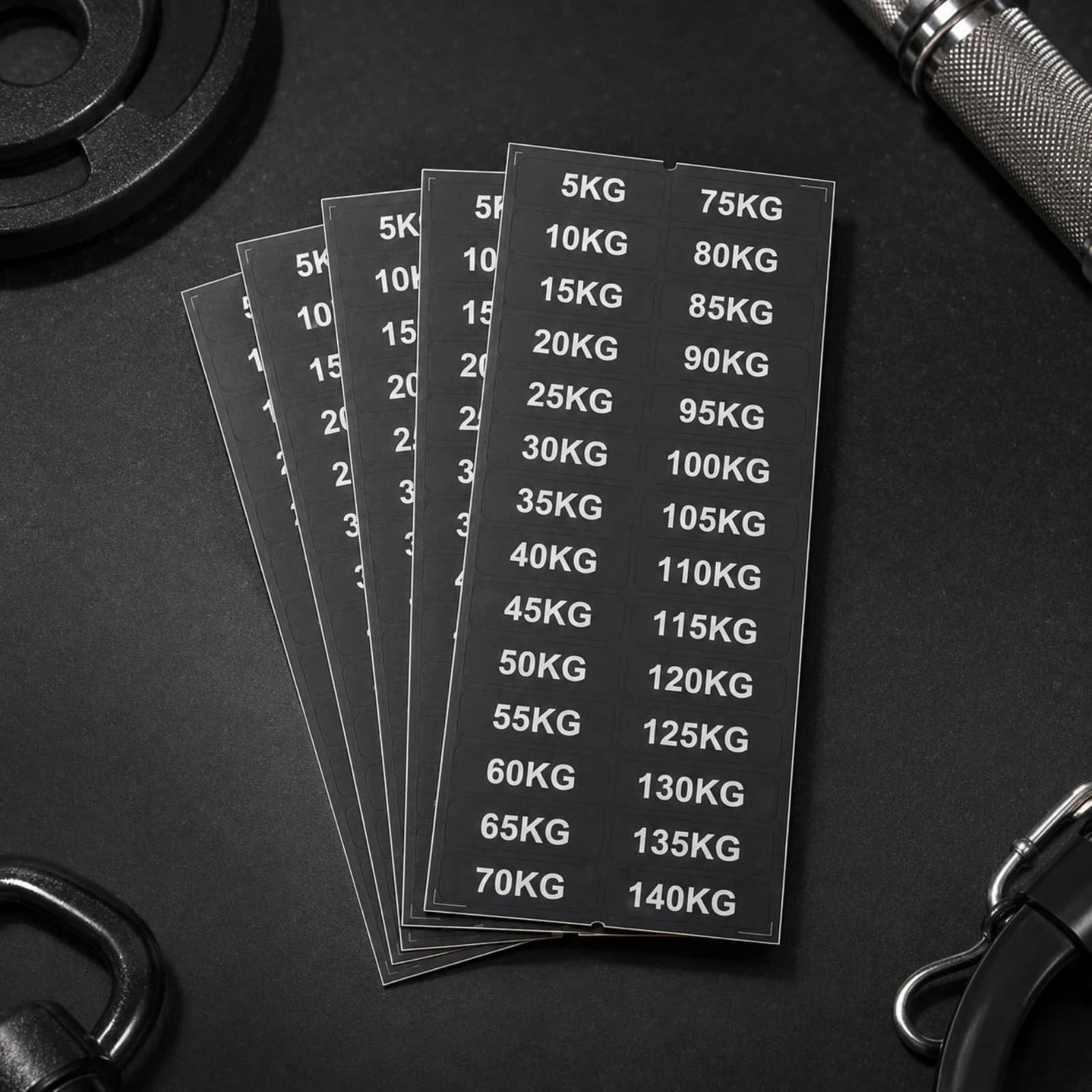 Weight Block Sticker Pounds and Kilograms Weight Stack Label Number Decal Machine Labels Fitness Accessory High Contrast