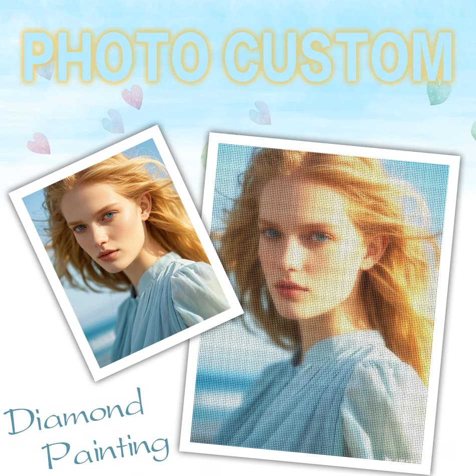 PhotoCustom 5d Diy Diamond Painting Custom Photo kits Full Round/Square Diamond Embroidery Personalised Rhinestone Home Decorati