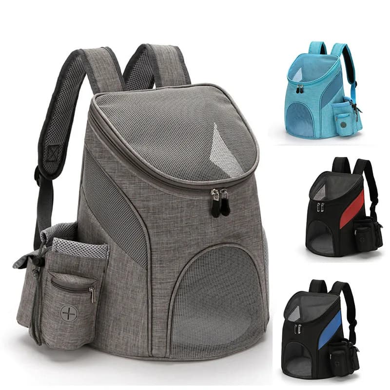 Borsa per animali domestici zaino per gatti portatile pieghevole traspirante per zaini per cani di gatto medio zaino in rete per borsa anteriore all'aperto