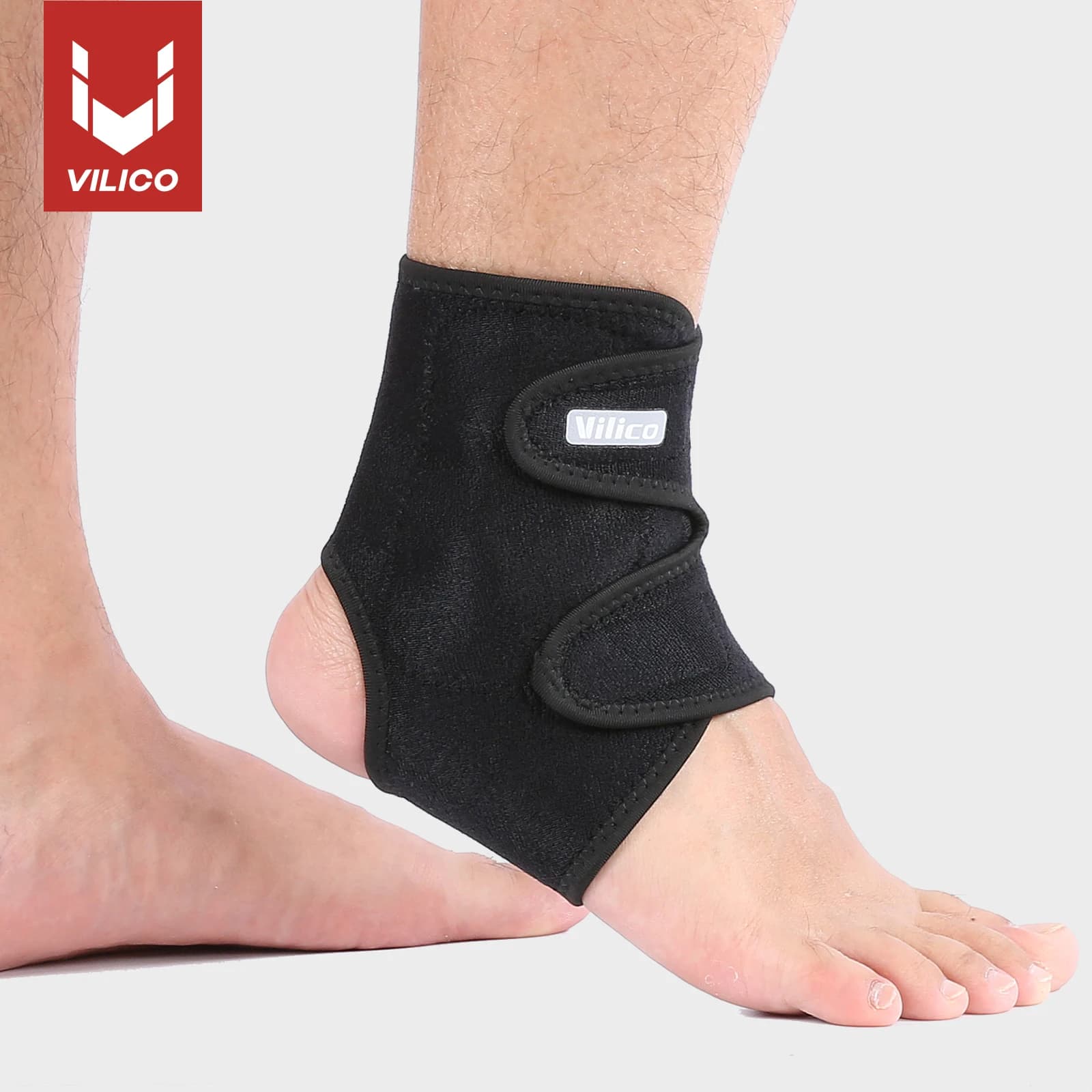 Supporto per caviglie a compressione 1 pezzo, forte protezione sportiva per caviglia, stabilizza le legamenti, allevia il gonfiore, distorsione regolabile