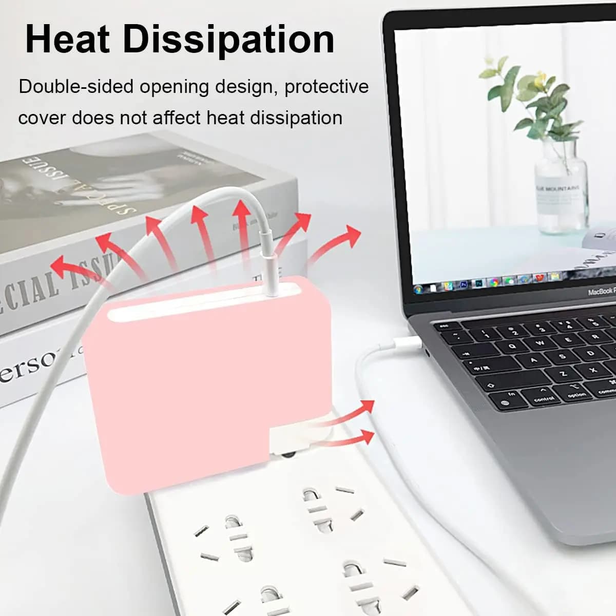 Copertura dell'adattatore di alimentazione in silicone morbido da 30 W / 35 W per MacBook Air 15 13 M2 A2941 2023 A2681 2022 M1 A2337 A2179 S per mac 13 Air 2019