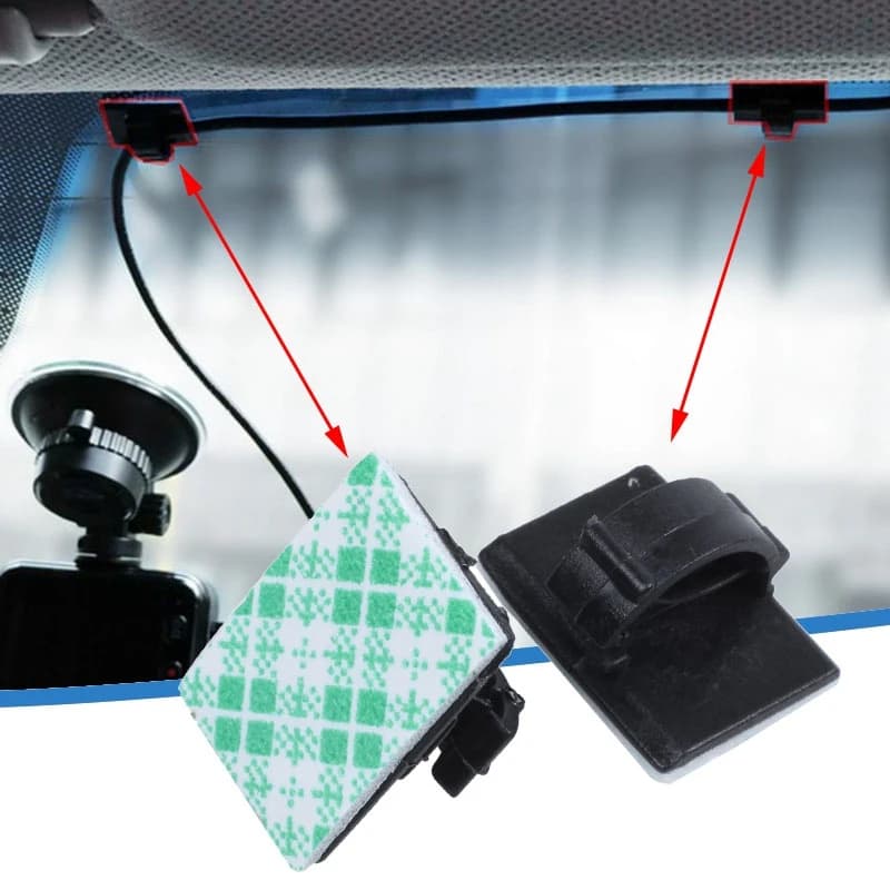 B03C-20 Pz Clip adesive per cavi per auto Avvolgicavo Drop Wire Tie Fixer Holder Organizer per cavi Gestione Morsetti per fascette per cavi da scrivania