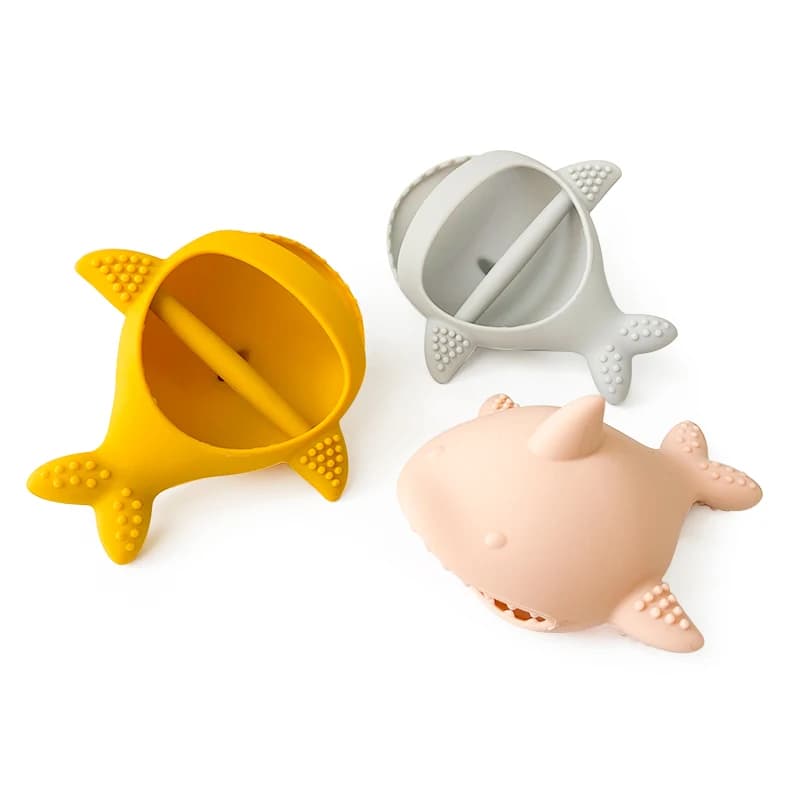 1 pz. Braccialetto Massaggiagengive in Silicone a Forma di Squalo per Neonati, Giocattolo da Masticare per la Dentizione, Prodotti per Neonati, Regalo per l'Allattamento