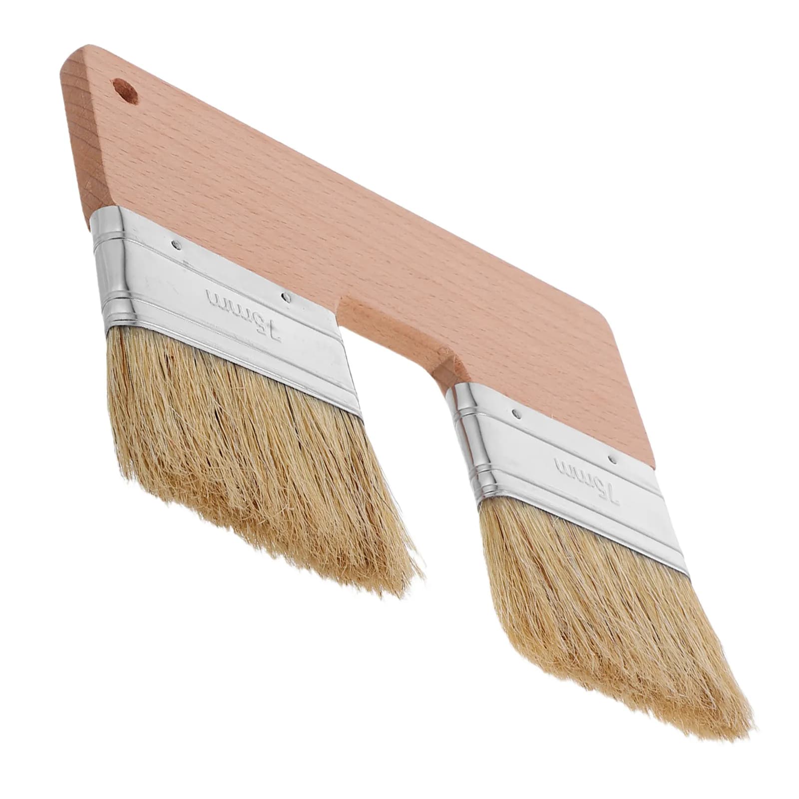 Professional Double Sided Flat Paint Brush Natural Pig Bristles for Oil Acrylic Painting Blending Texturing Large Canvas Wall