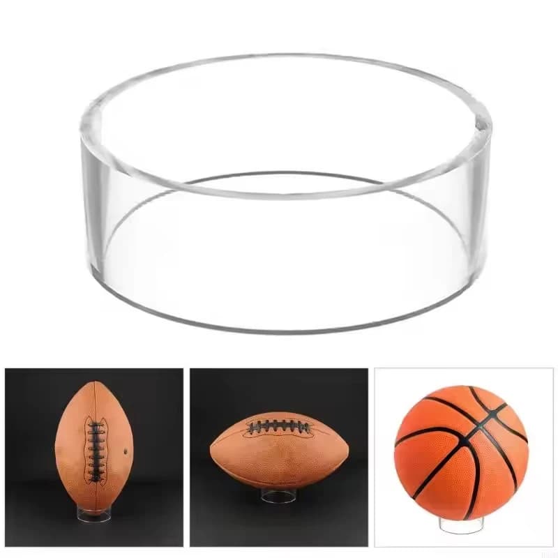 Espositore in acrilico trasparente per anelli, supporto rotondo in plastica per la collezione di palline da golf, baseball, softball e tennis