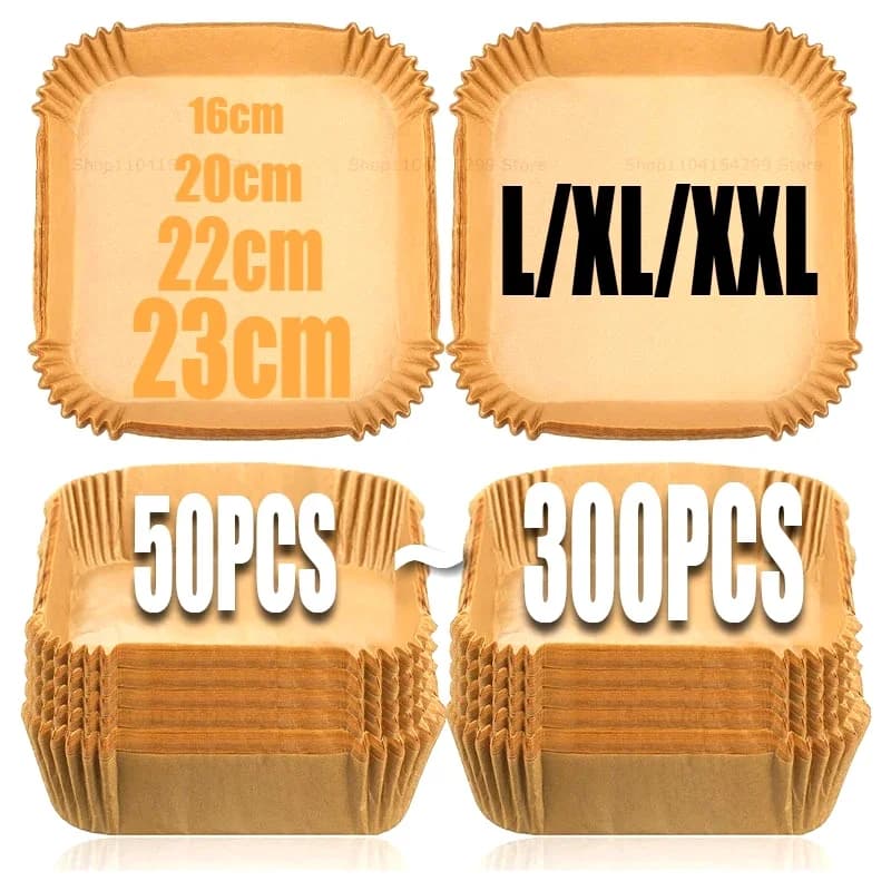 Air Fryer Paper Oven Paper Disposable Send Brush Non-Stick Airfryer Baking Papers Liners Parchment Paper for Baking Microwave