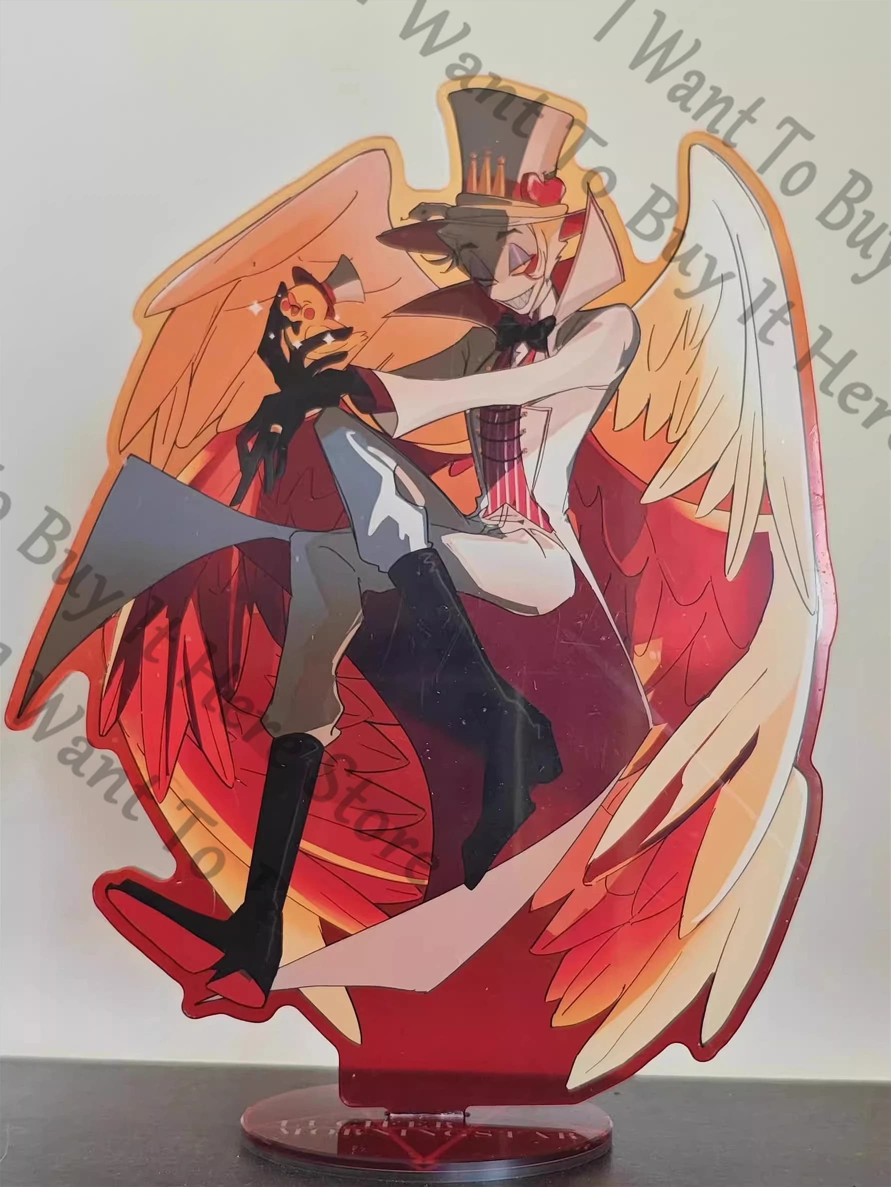 20 cm Anime Hazbin Hotel Lucifero Morningstar Cosplay Cartoon Acrilico In Piedi Segno Indicativo Bordo Del Basamento Figura Accessori Regalo