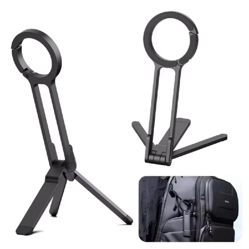Alloy Dual-sided Magnetic Phone Tripod Carabiner-Mounted Portable Desk Mount Holder for iPhone Portable And Versatile Phone Hand