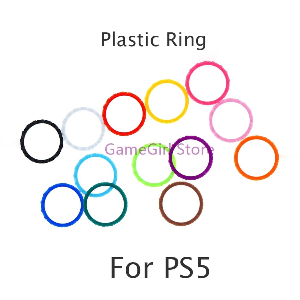10 anelli in plastica per le manopole del controller Playstation 5 PS5, accessori di ricambio.