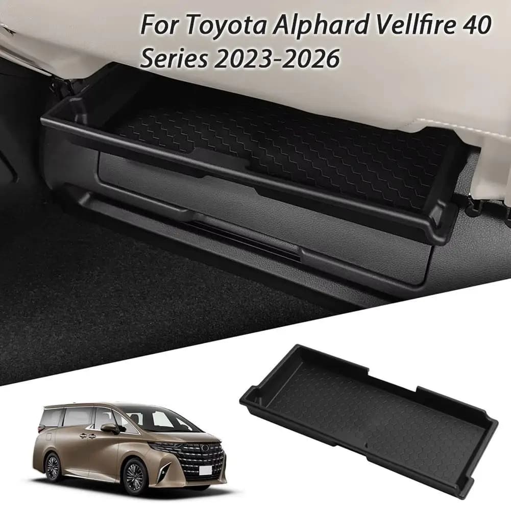 Per Alphard Vellfire 40 Serie 2023-2026 Auto Sotto Accessorio Scatola Passeggero Vassoio di Immagazzinaggio Organizzatore Interno Auto D9p1