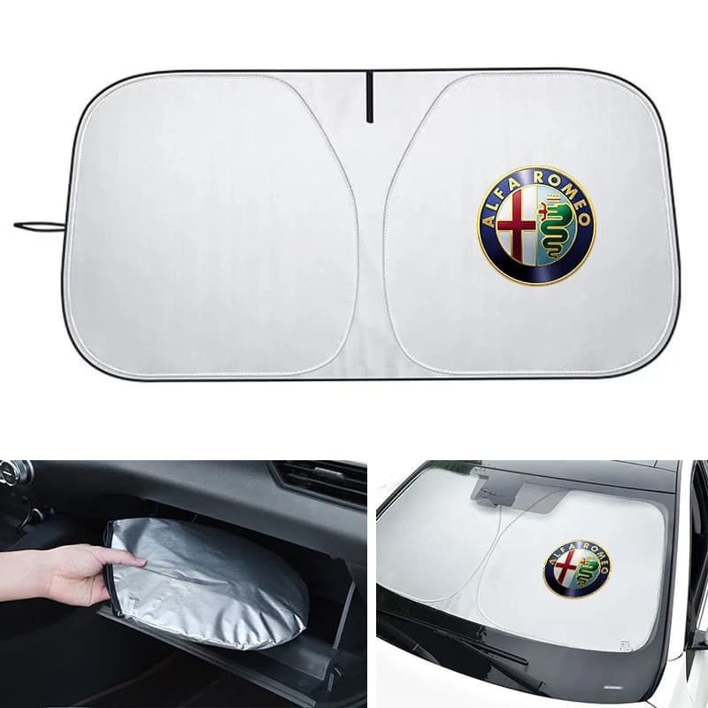2026 Hot Alfa Romeo For Alfa Romeo Giulia Stelvio Giulietta 156 159 147 Mito Tonale GT Windshield Sunshade Sunvisor Protector Fo