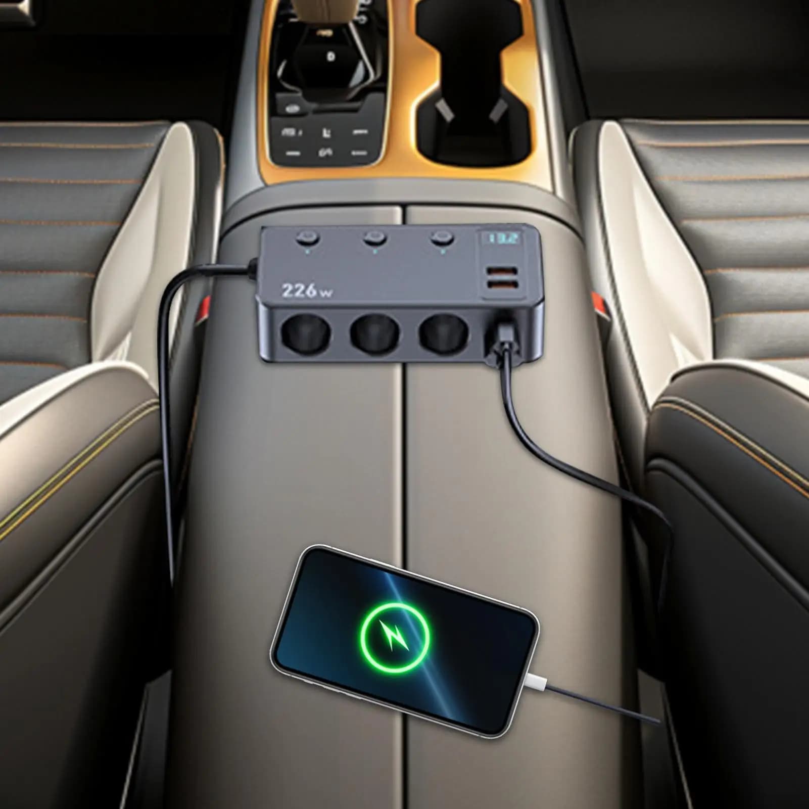 Adattatore per caricabatteria per auto Adattatore per presa per auto Porta di ricarica Splitter ad alta potenza Accessori automobilistici per viaggi di guida per camion auto