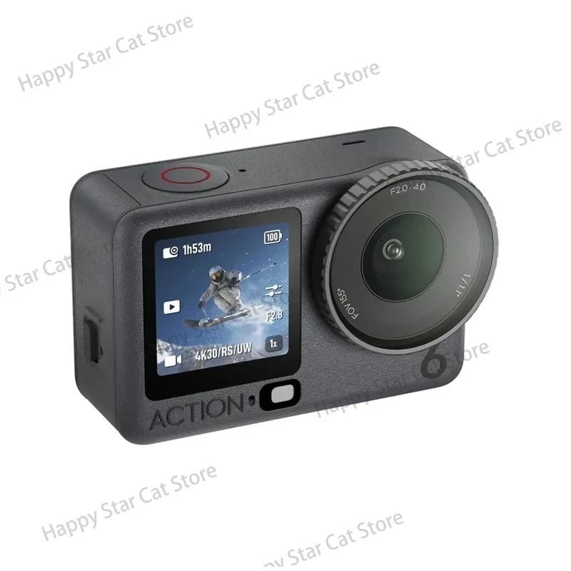 DJI Osmo Action 6 Originale, Videocamera d'Azione con Apertura Variabile 4K, Taglio Libero, OsmoAudio, Doppio Microfono, Controllo Gestuale per Vlog