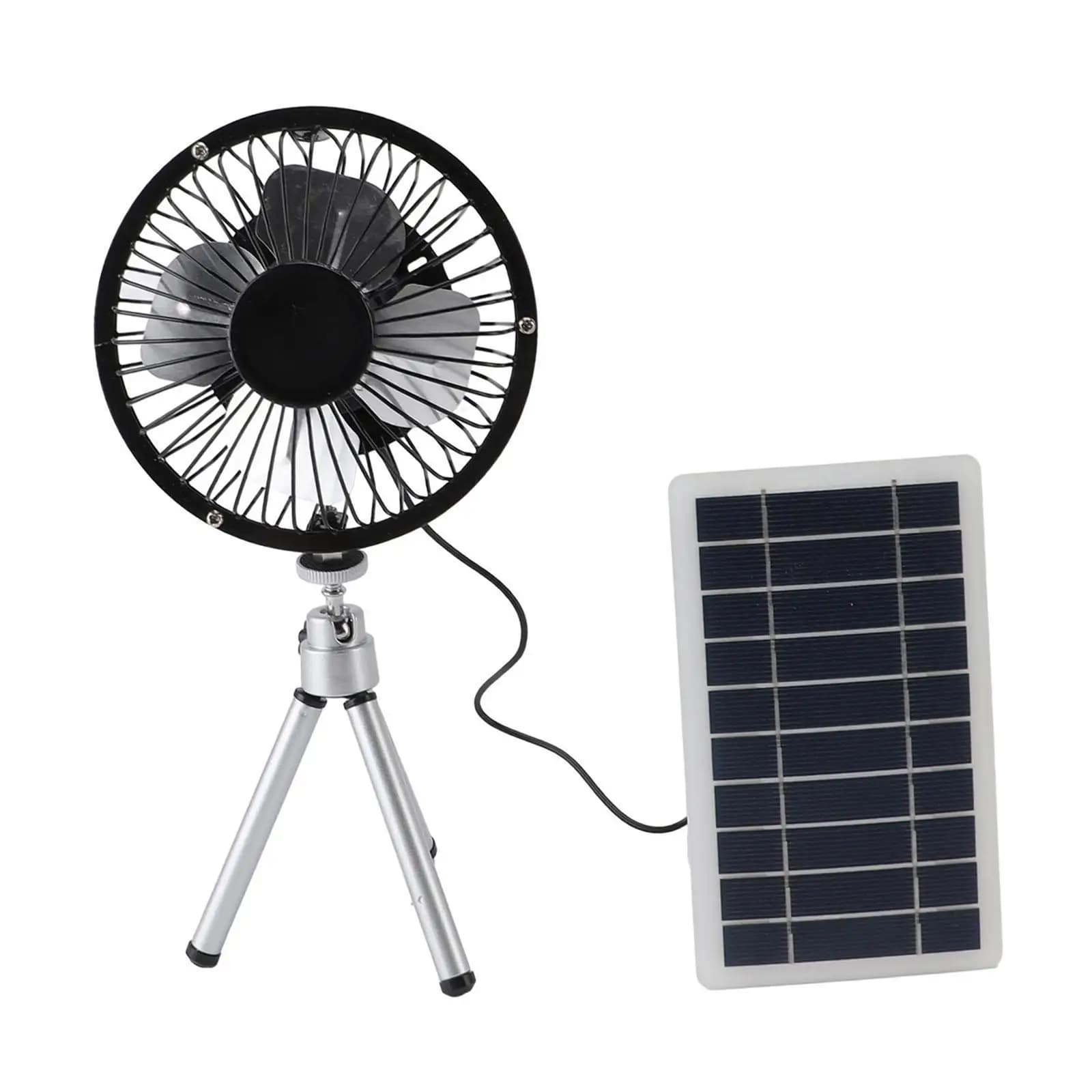Accessori per Ventilatori Solari Facili da Installare con Supporto, Ventilatore Portatile da Tavolo per Serre, Esterni, Campeggio, Garage