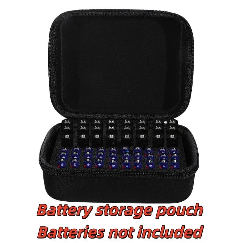【xxx】1Pcs Handheld Portable Bag Hard Battery Organizer Storage Box Carrying Case Holds 54 Batteries AA/AAA EVA Storage Bag[S14]