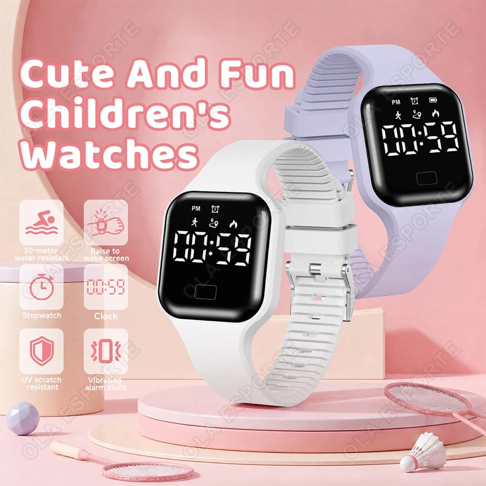 New Watch For Men Sports High School Students Trendy Watch Waterproof Alarm Clock Multi Functional Women Electronic Watches HW12