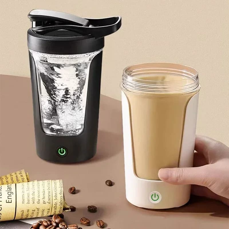 Tazza elettrica automatica da 450 ml con batteria, shaker portatile per proteine del siero del latte, miscelazione completamente automatica per uso domestico