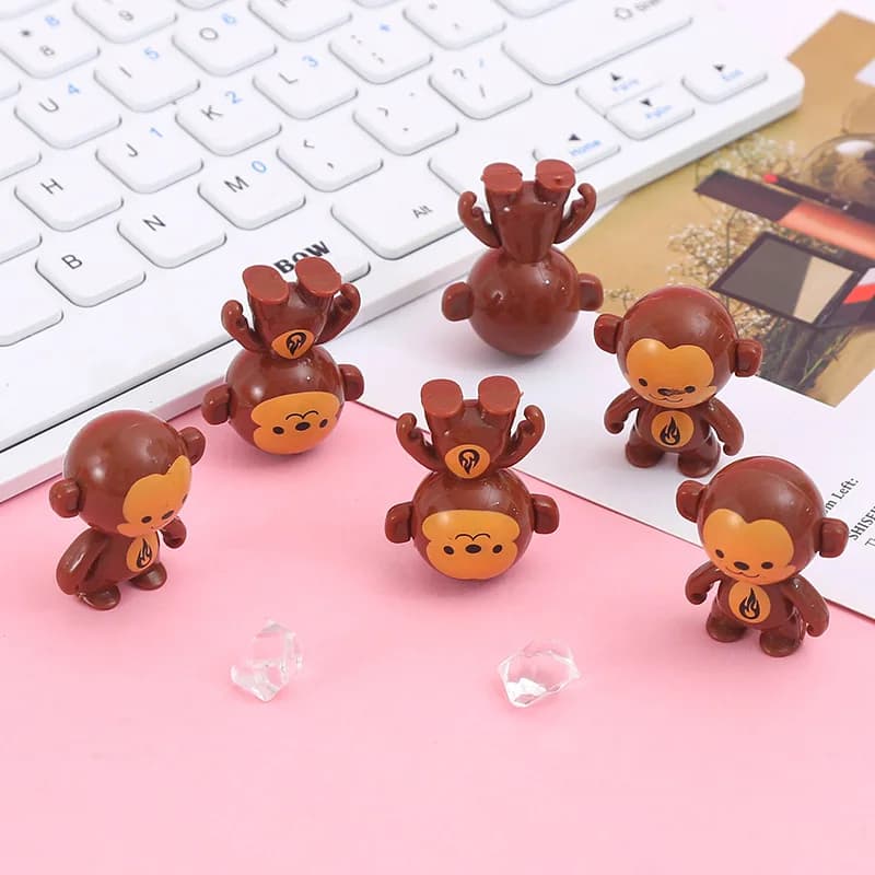 Giocattolo con bicchiere di scimmia per bambini, divertente giocattolo da tavolo, sollievo per altalena, giocattolo per bambini, regalo di Natale e compleanno, 10 pezzi