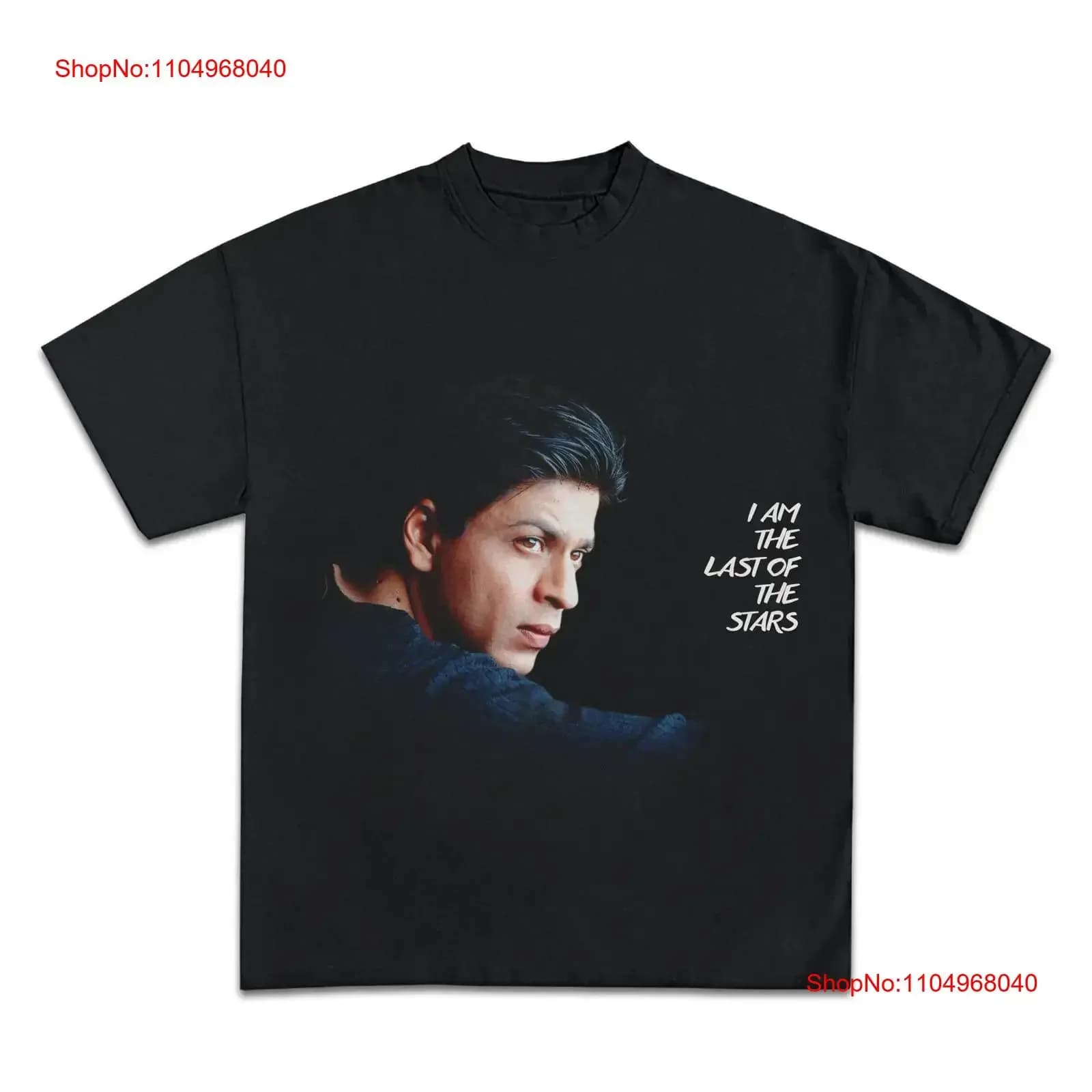 T-shirt Shahrukh Khan SRK King da uomo, vintage, lavata, versatile, di design, alla moda, leggermente elasticizzata e morbida