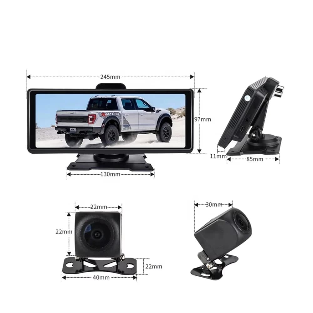 Rearview mirror recorder with WiFi dashboard DVR for 10.26 inch car