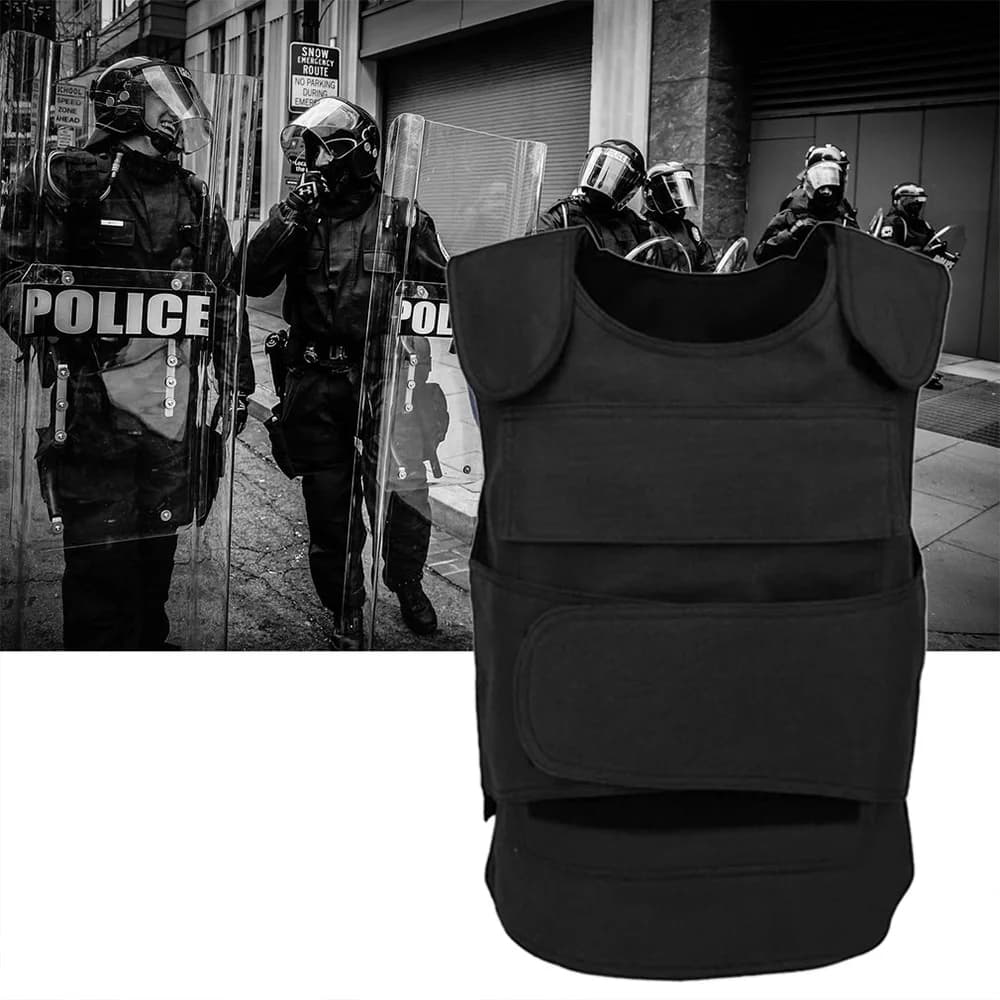 Gilet da guardia di sicurezza da 55 cm Gilet resistente alle coltellate Cs Field Gilet tattico autentico Abbigliamento a prova di taglio Abiti protettivi per uomo Donna