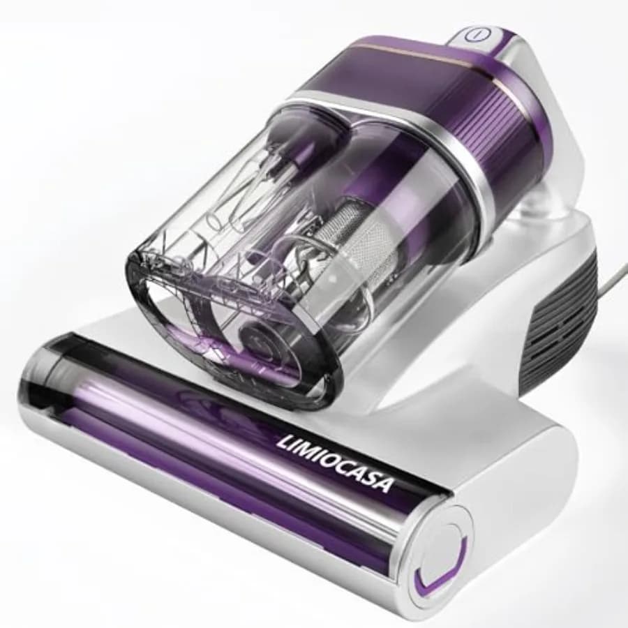 Aspirapolvere per Letto 18KPa 500W, Potente Aspirazione per Materassi, Divani e Tappeti con Sensore Polvere Visibile, Filtro HEPA e Luce UV-C