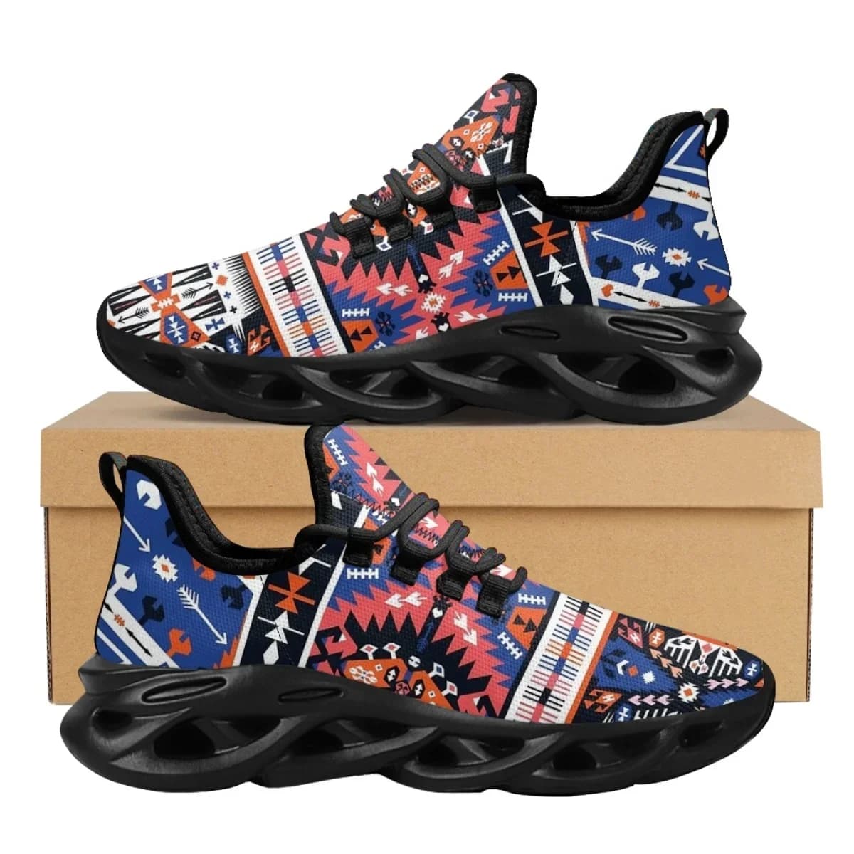 Women's Classic Fashion Style Tribal Anti-slip Shoes Customized Sneakers Sporty Piatte Design Customized Durevoli Tenis Sapatos Female