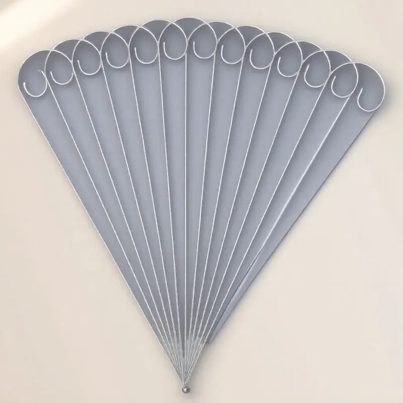 30 Pezzi Supporti per Etichette Piante, Pali in Metallo con Design a Gancio da Pastore per Supporto Piante e Fiori, Uso Esterno