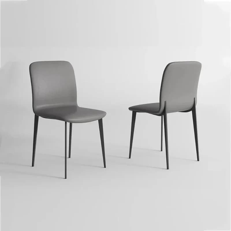 Set di 2 sedie da pranzo moderne Gambe in metallo Sedie da pranzo ergonomiche di design impermeabili Sedie estetiche per camera da letto Mobili per la casa