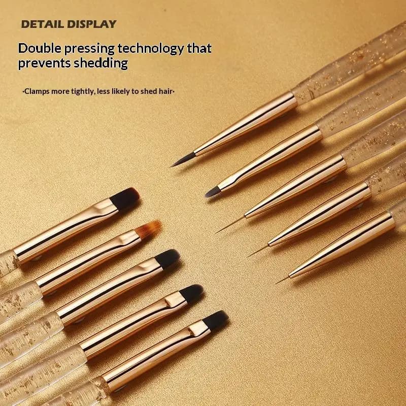 Set di 1 Pennello per Unghie, Penne per Lavori di Dettaglio, Manici in Acrilico Eleganti, Strumento Professionale per Nail Art e Manicure