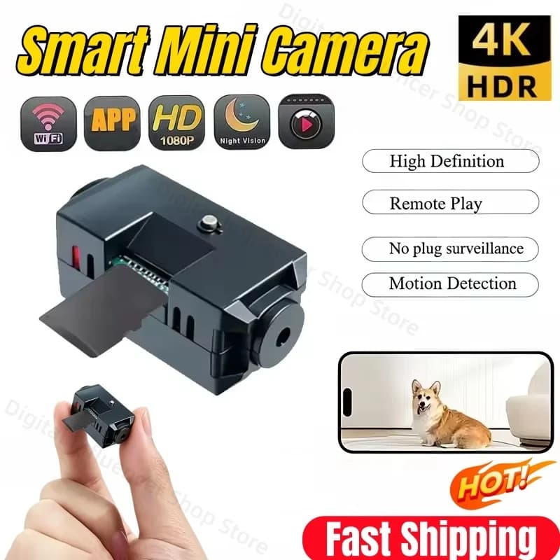New 1080P Mini Wireless Night Vision Camera Motion Detection Portable Security Cam Indoor Home Clear Surveillance Recording Gear