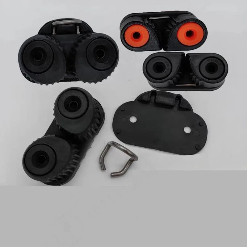 Marine Hardware Auto Rope Clamp Black Nylon Ball Bearing Cable Lock Clip for Yacht Boat Wire Fixing Accessories