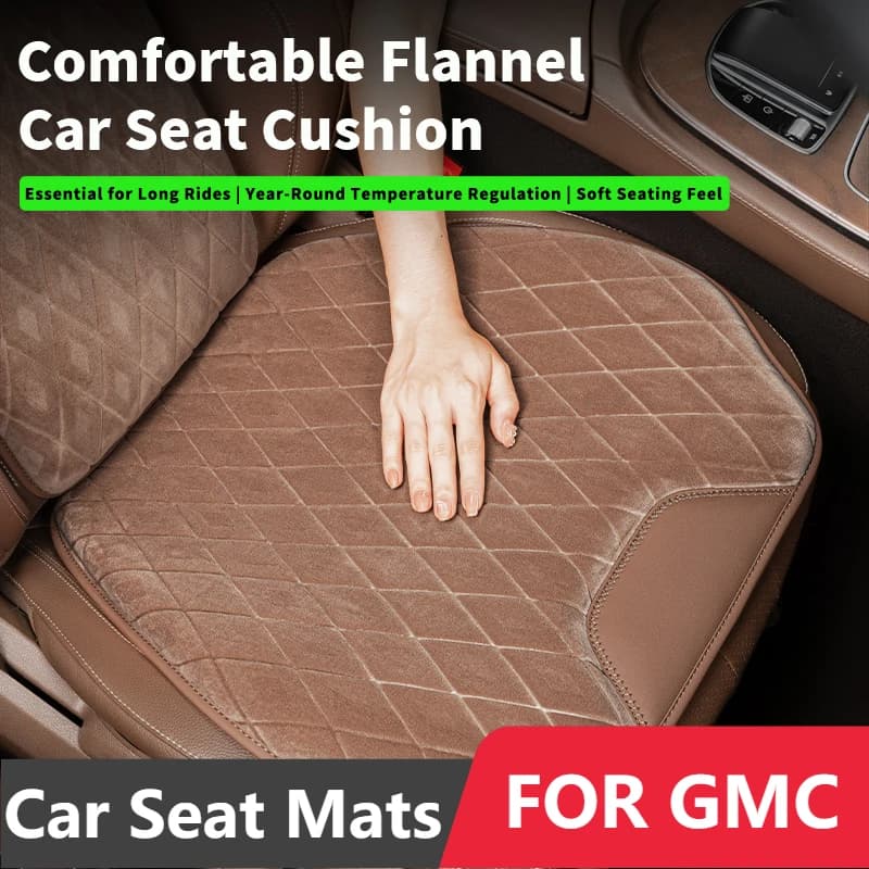 Car Seat Mats for GMC YUKON TERRAIN ENVOY Flannel Back Seat Protective Covers Pillow Accessories