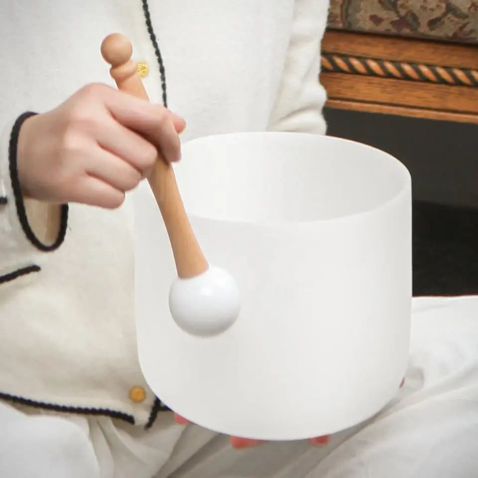 8Inch 432Hz or 528hz Crystal Quartz Singing Bowl for Yoga Meditation Sound Bowls Crystal Bowl Sound Healing Instruments